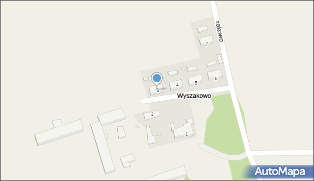 Wyszakowo, Wyszakowo, 3, mapa Wyszakowo