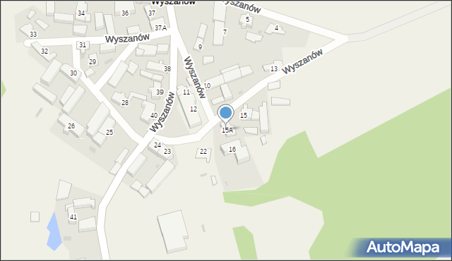 Wyszanów, Wyszanów, 15A, mapa Wyszanów
