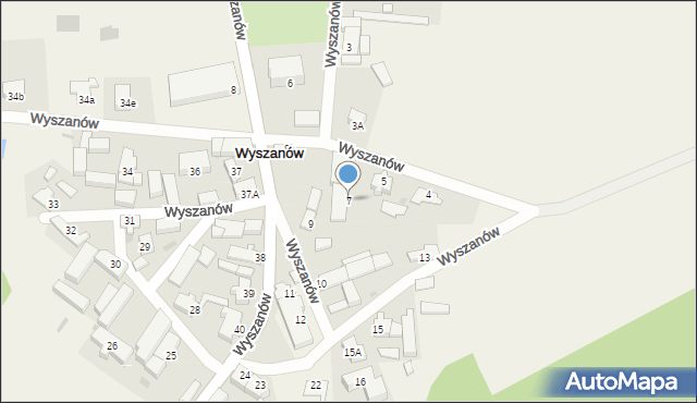Wyszanów, Wyszanów, 7, mapa Wyszanów