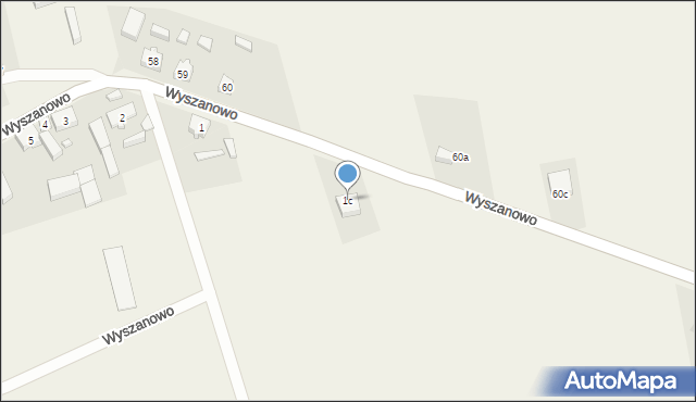 Wyszanowo, Wyszanowo, 1c, mapa Wyszanowo