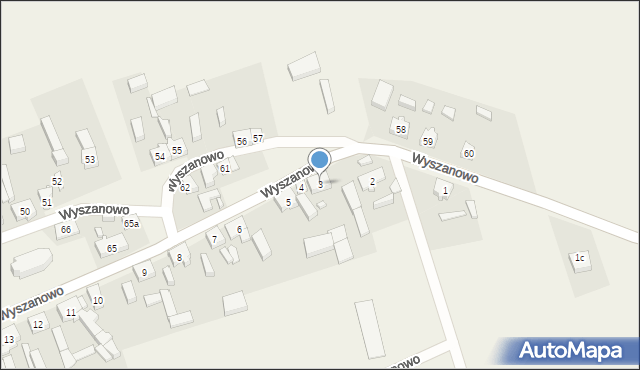 Wyszanowo, Wyszanowo, 3, mapa Wyszanowo