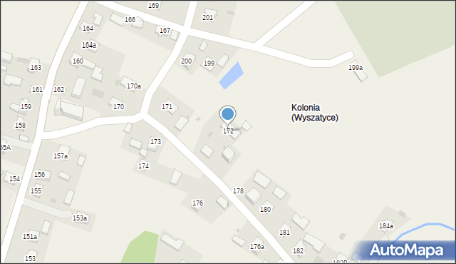 Wyszatyce, Wyszatyce, 172, mapa Wyszatyce