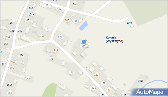 Wyszatyce, Wyszatyce, 172b, mapa Wyszatyce