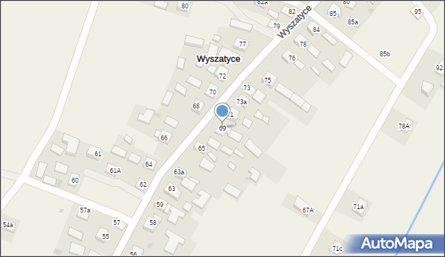 Wyszatyce, Wyszatyce, 69, mapa Wyszatyce