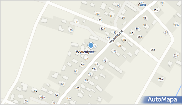 Wyszatyce, Wyszatyce, 74, mapa Wyszatyce