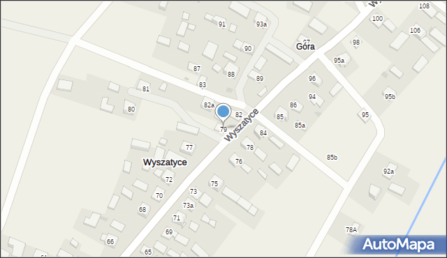 Wyszatyce, Wyszatyce, 79, mapa Wyszatyce