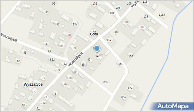Wyszatyce, Wyszatyce, 94, mapa Wyszatyce