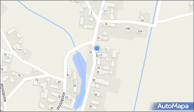 Wyszęcice, Wyszęcice, 32, mapa Wyszęcice