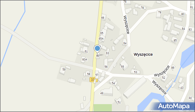 Wyszęcice, Wyszęcice, 60, mapa Wyszęcice