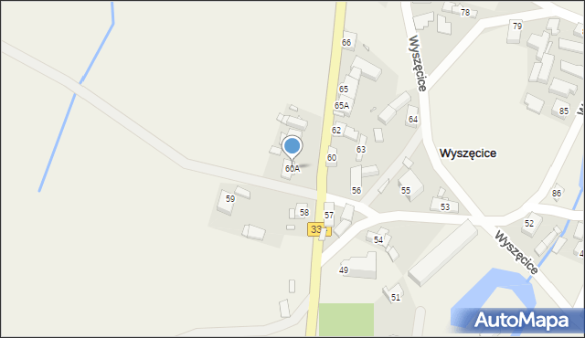 Wyszęcice, Wyszęcice, 60A, mapa Wyszęcice