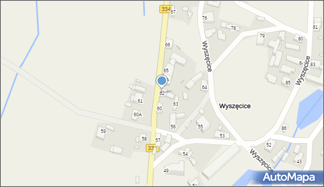 Wyszęcice, Wyszęcice, 62, mapa Wyszęcice