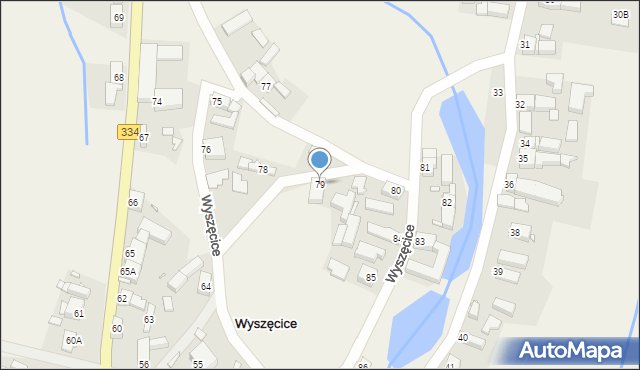Wyszęcice, Wyszęcice, 79, mapa Wyszęcice