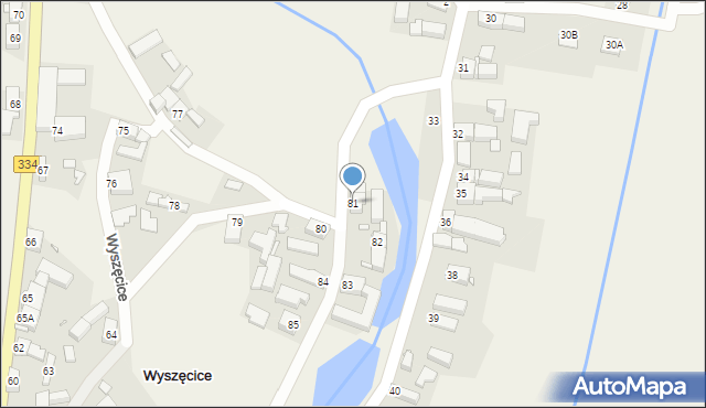 Wyszęcice, Wyszęcice, 81, mapa Wyszęcice