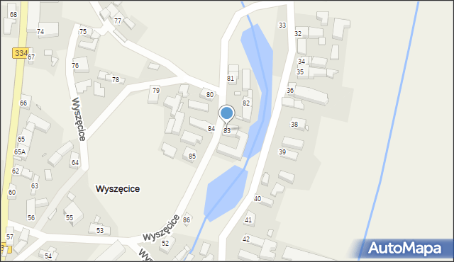 Wyszęcice, Wyszęcice, 83, mapa Wyszęcice