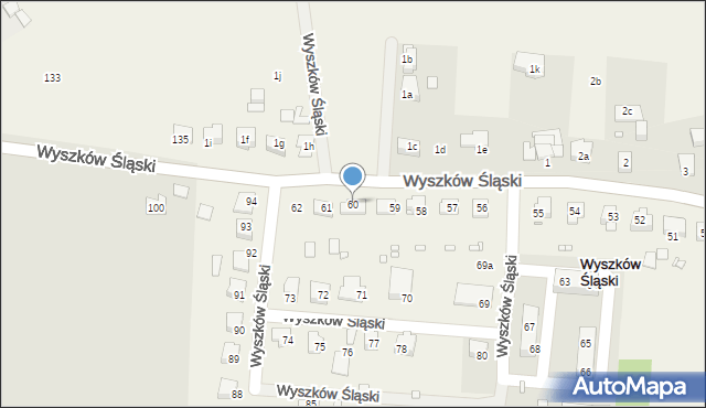 Wyszków Śląski, Wyszków Śląski, 60, mapa Wyszków Śląski