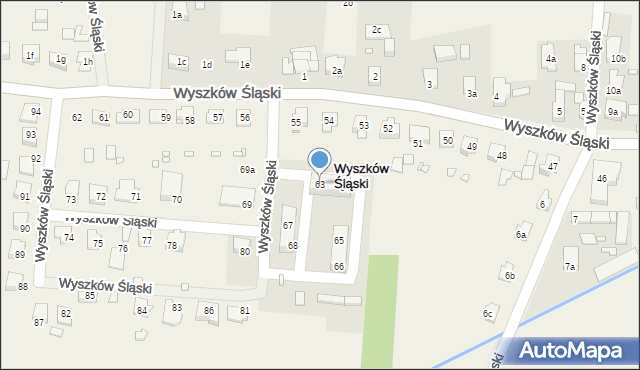 Wyszków Śląski, Wyszków Śląski, 63, mapa Wyszków Śląski