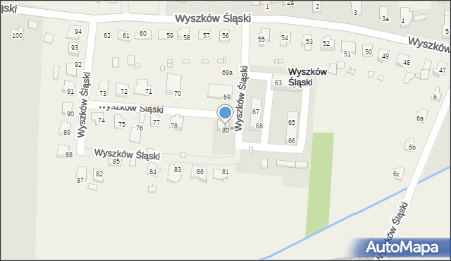 Wyszków Śląski, Wyszków Śląski, 80, mapa Wyszków Śląski