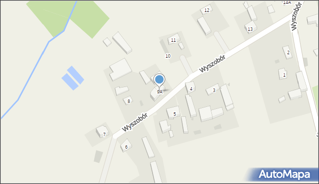 Wyszobór, Wyszobór, 9A, mapa Wyszobór