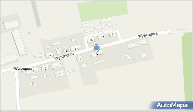 Wyszogóra, Wyszogóra, 12, mapa Wyszogóra