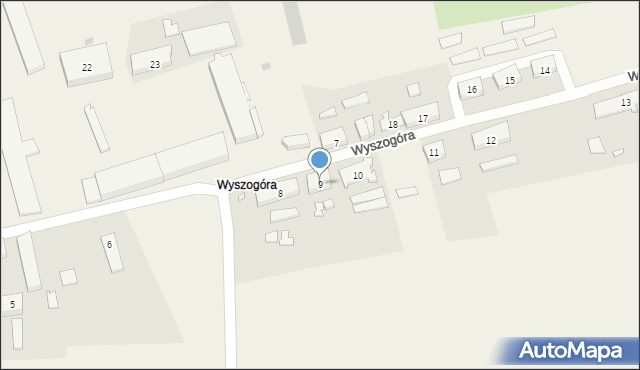 Wyszogóra, Wyszogóra, 9, mapa Wyszogóra