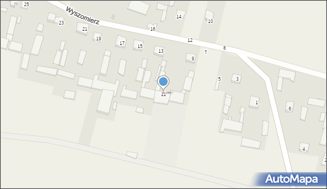Wyszomierz, Wyszomierz, 11, mapa Wyszomierz