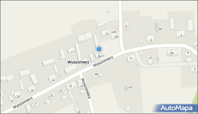 Wyszomierz, Wyszomierz, 15, mapa Wyszomierz