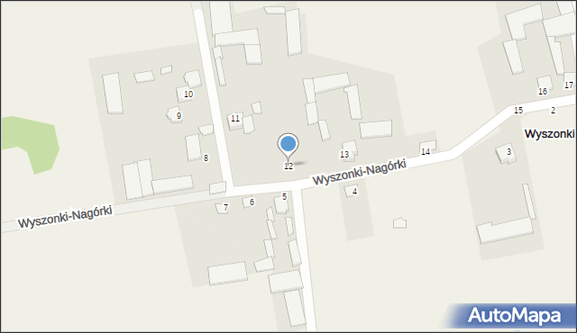 Wyszonki-Nagórki, Wyszonki-Nagórki, 12, mapa Wyszonki-Nagórki