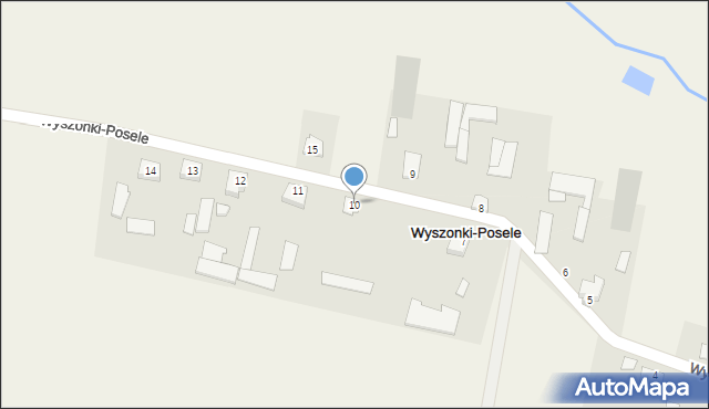 Wyszonki-Posele, Wyszonki-Posele, 10, mapa Wyszonki-Posele
