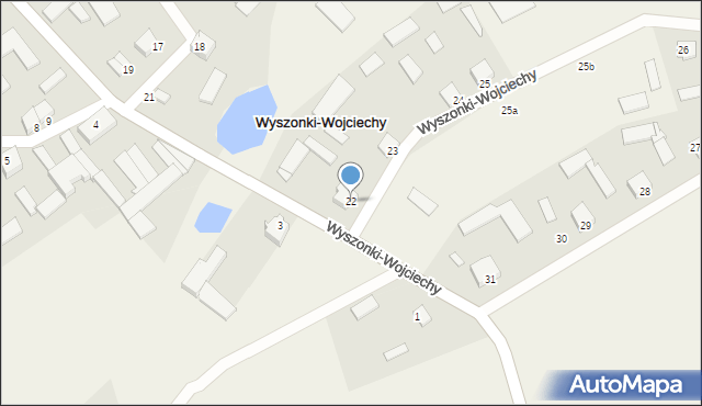 Wyszonki-Wojciechy, Wyszonki-Wojciechy, 22, mapa Wyszonki-Wojciechy