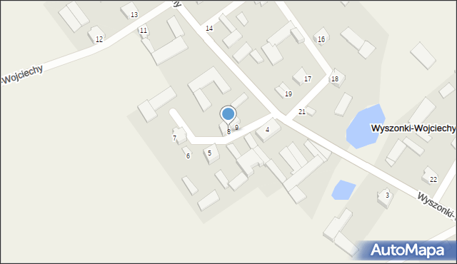 Wyszonki-Wojciechy, Wyszonki-Wojciechy, 8, mapa Wyszonki-Wojciechy