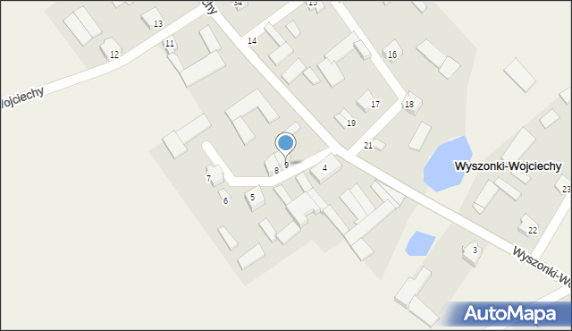Wyszonki-Wojciechy, Wyszonki-Wojciechy, 9, mapa Wyszonki-Wojciechy