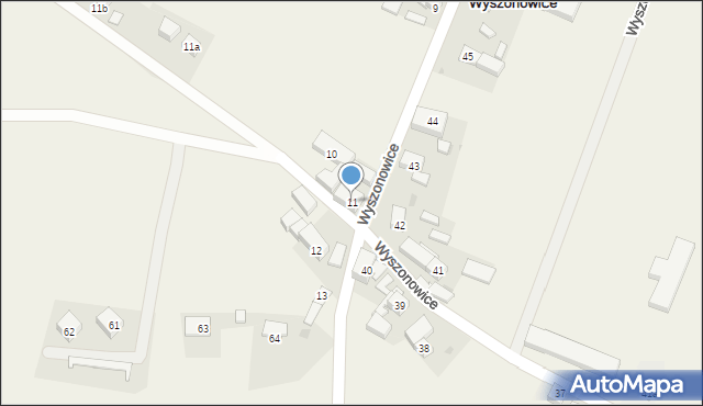 Wyszonowice, Wyszonowice, 11, mapa Wyszonowice