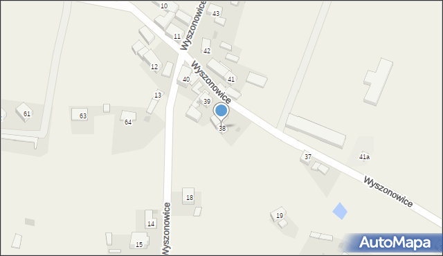 Wyszonowice, Wyszonowice, 38, mapa Wyszonowice