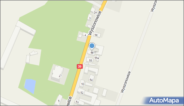 Wyszonowice, Wyszonowice, 56, mapa Wyszonowice