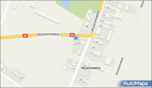 Wyszonowice, Wyszonowice, 6, mapa Wyszonowice