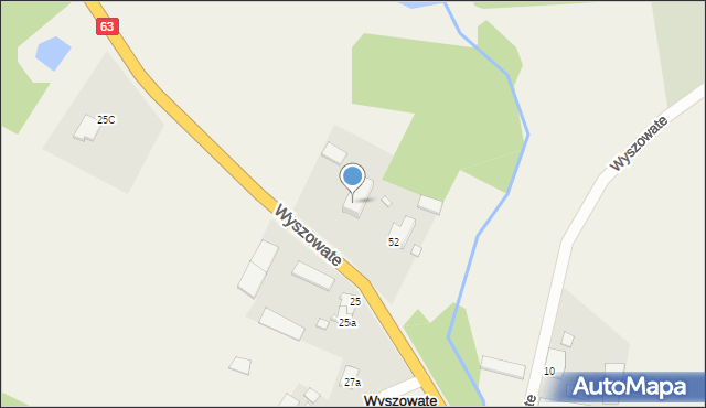 Wyszowate, Wyszowate, 52a, mapa Wyszowate