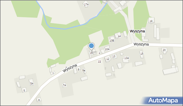 Wyszyna, Wyszyna, 10, mapa Wyszyna