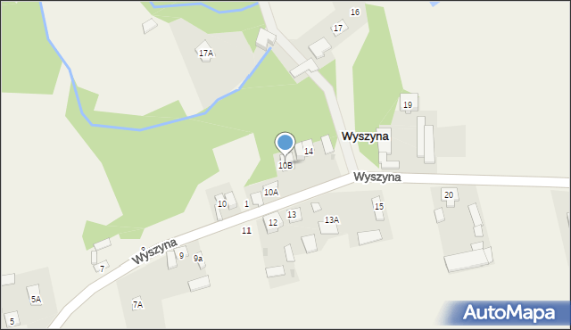 Wyszyna, Wyszyna, 10B, mapa Wyszyna