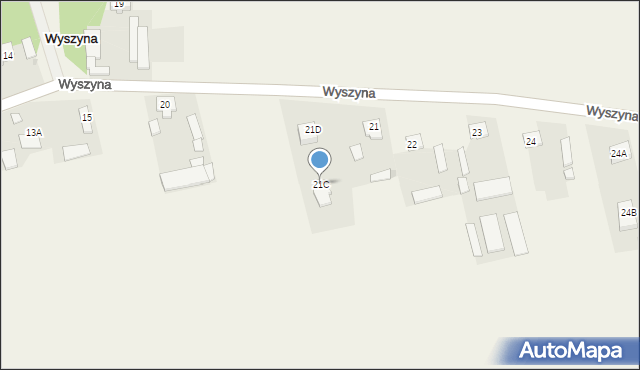 Wyszyna, Wyszyna, 21C, mapa Wyszyna