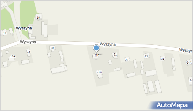 Wyszyna, Wyszyna, 21D, mapa Wyszyna