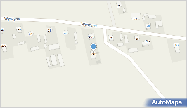 Wyszyna, Wyszyna, 24B, mapa Wyszyna