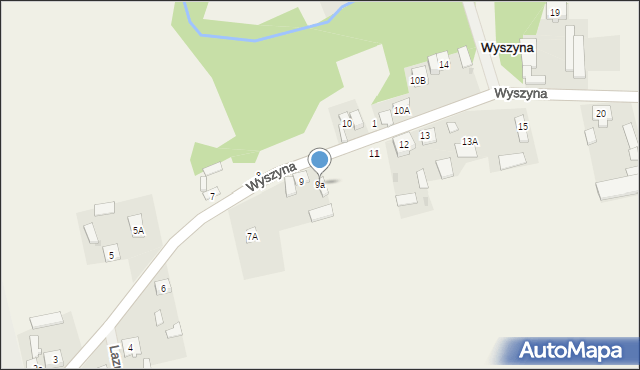 Wyszyna, Wyszyna, 9a, mapa Wyszyna