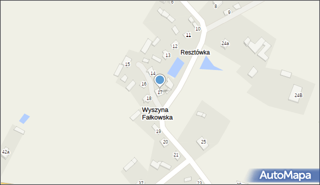 Wyszyna Fałkowska, Wyszyna Fałkowska, 17, mapa Wyszyna Fałkowska