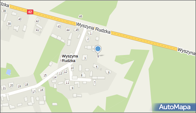 Wyszyna Rudzka, Wyszyna Rudzka, 4, mapa Wyszyna Rudzka