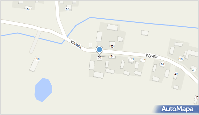 Wywła, Wywła, 56, mapa Wywła