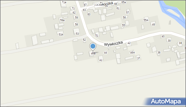 Wywłoczka, Wywłoczka, 46B, mapa Wywłoczka