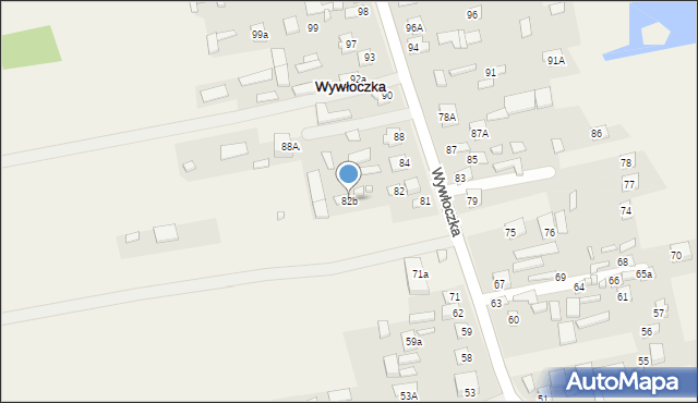 Wywłoczka, Wywłoczka, 82b, mapa Wywłoczka