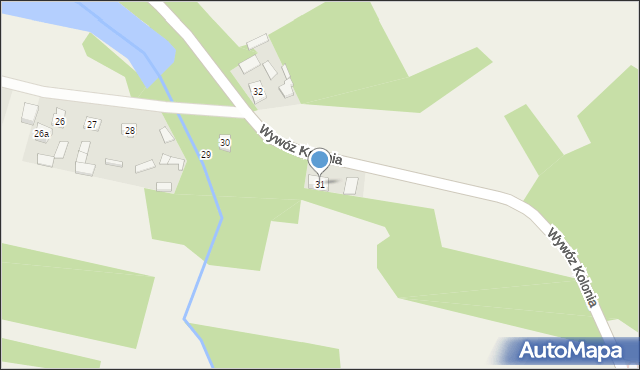 Wywóz, Wywóz, 31, mapa Wywóz