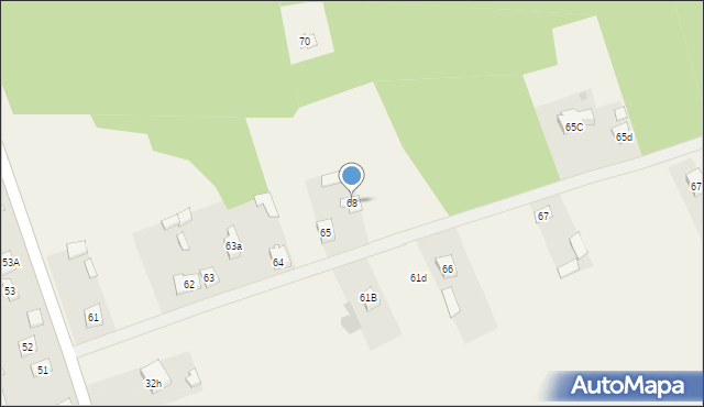 Wywóz, Wywóz, 68, mapa Wywóz