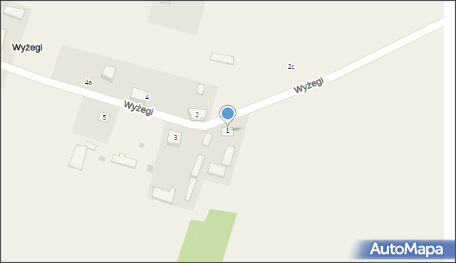 Wyżegi, Wyżegi, 1, mapa Wyżegi